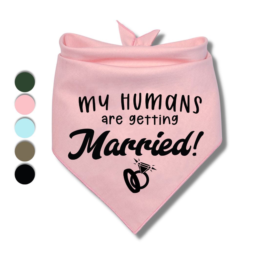 My Humans Are Getting Married Rings Bandana
