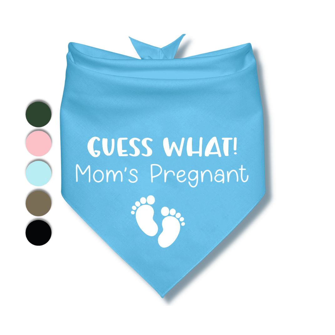 Guess What Moms Pregnant Baby Feet Bandana