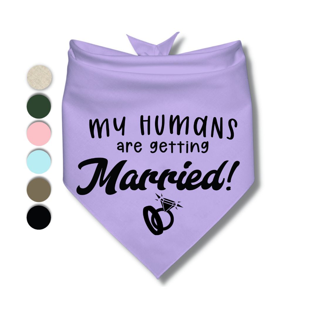 My Humans Are Getting Married Rings Bandana