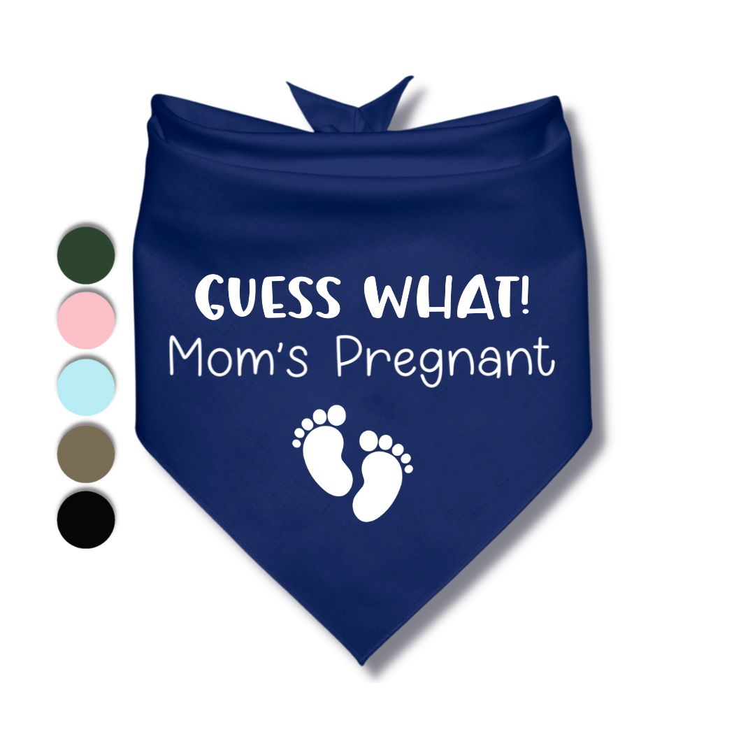 Guess What Moms Pregnant Baby Feet Bandana