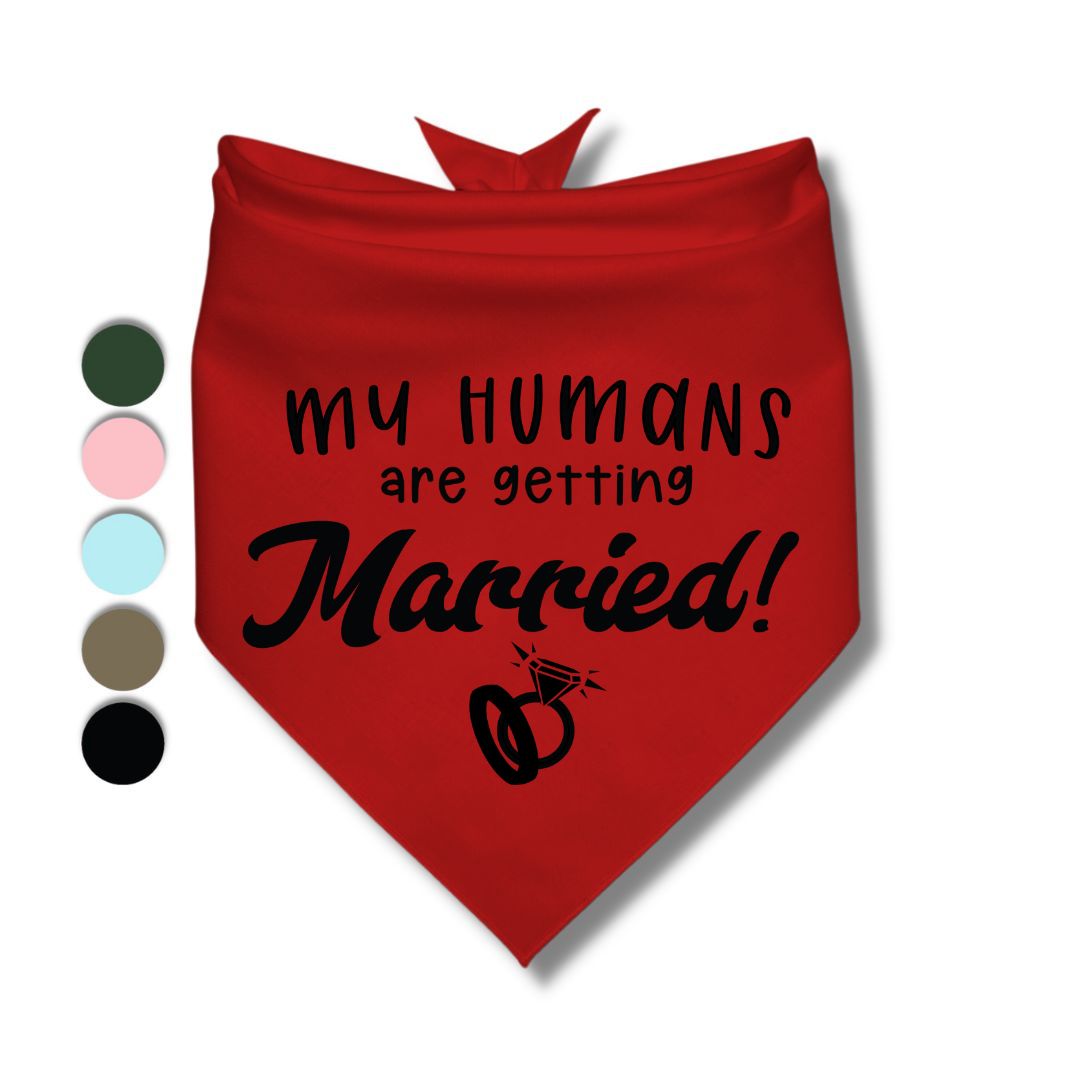My Humans Are Getting Married Rings Bandana