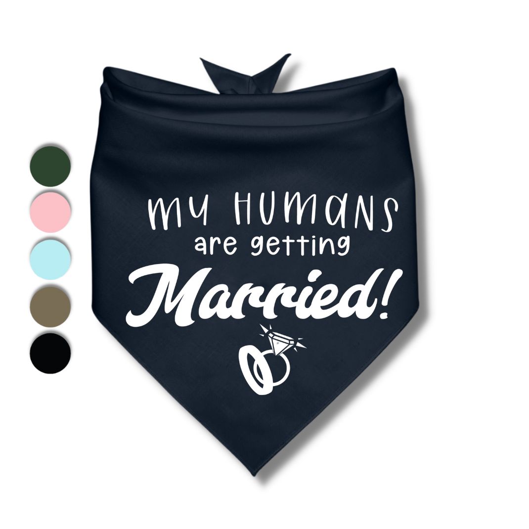 My Humans Are Getting Married Rings Bandana