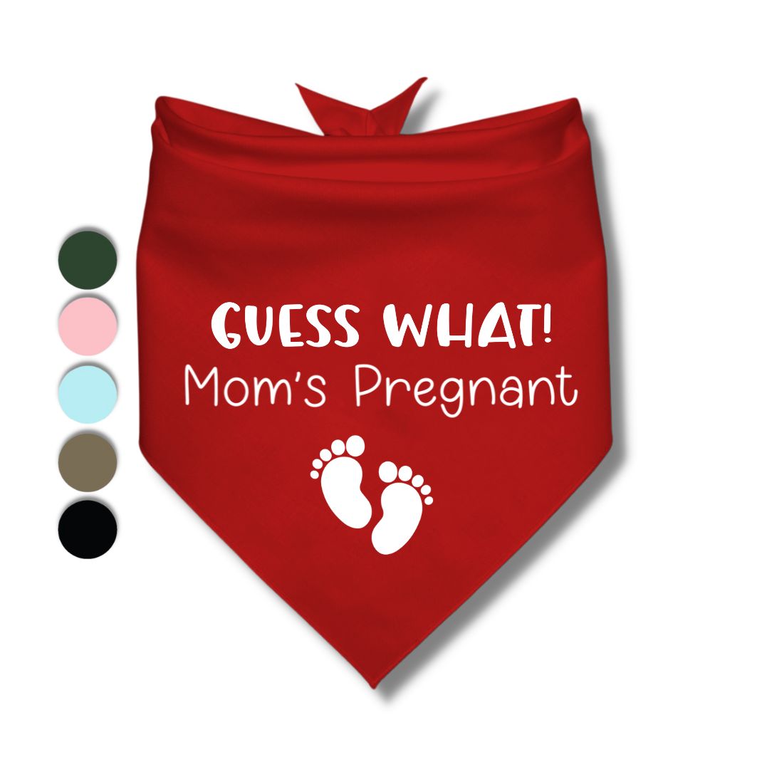 Guess What Moms Pregnant Baby Feet Bandana