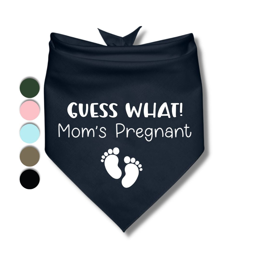 Guess What Moms Pregnant Baby Feet Bandana