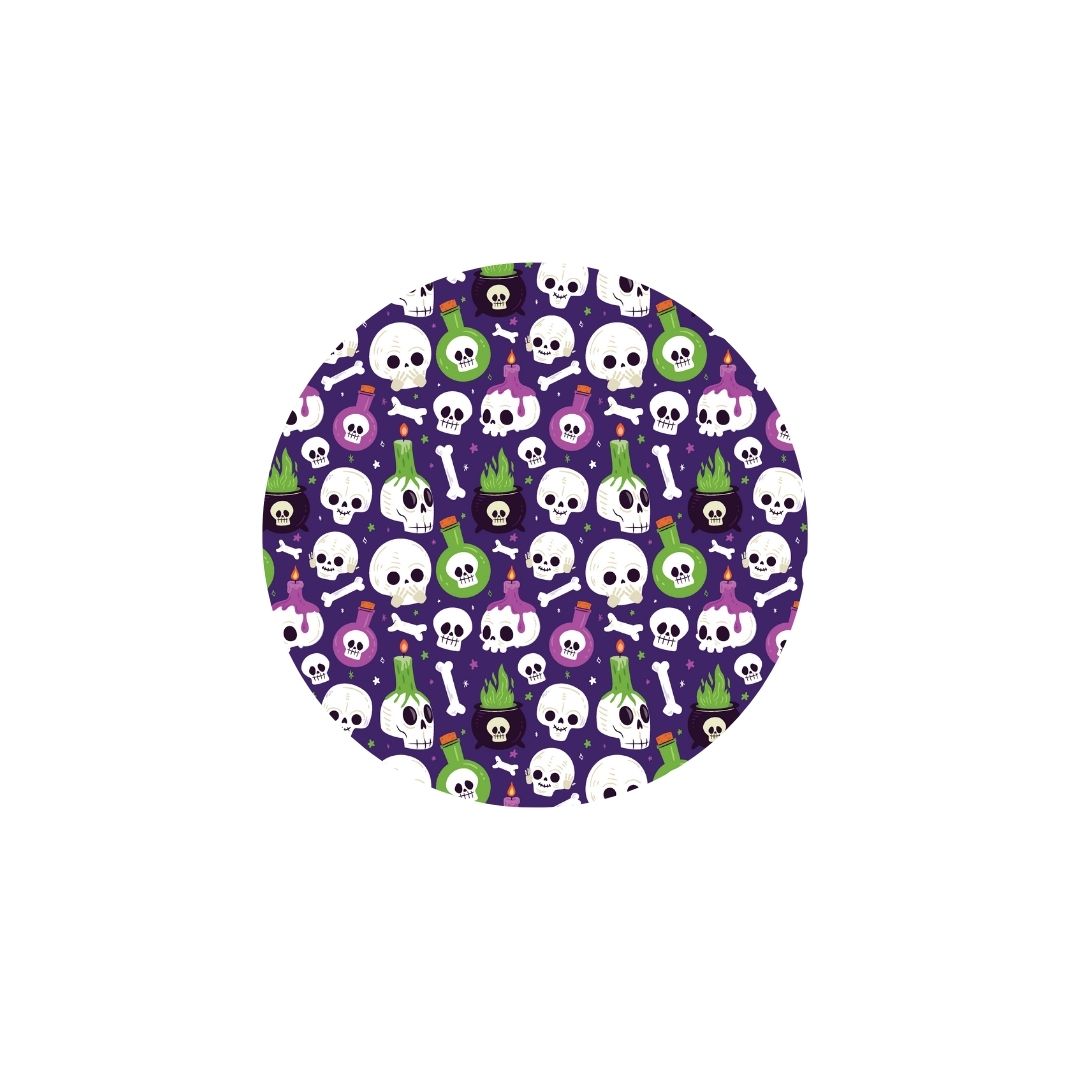 Halloween Potions and Skulls Dog Collar