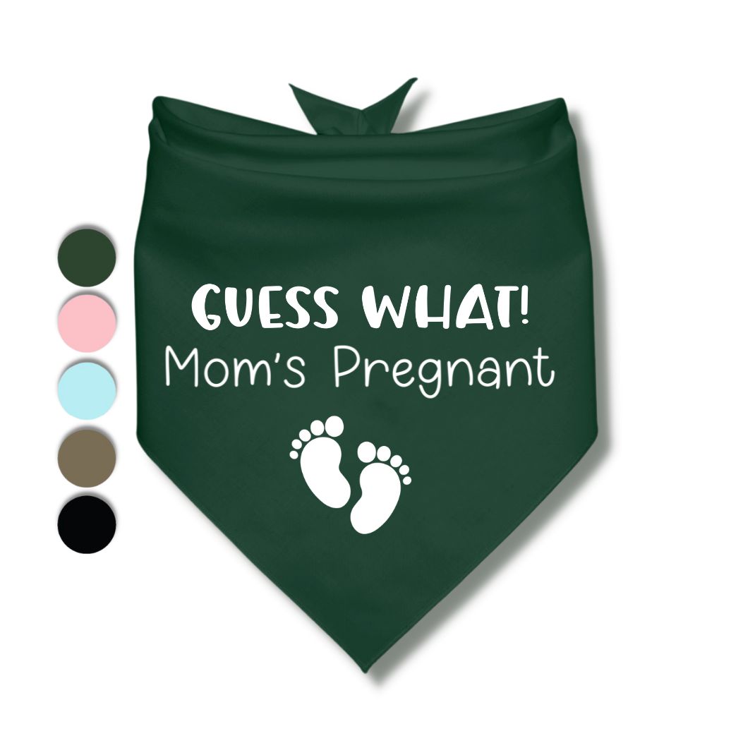 Guess What Moms Pregnant Baby Feet Bandana