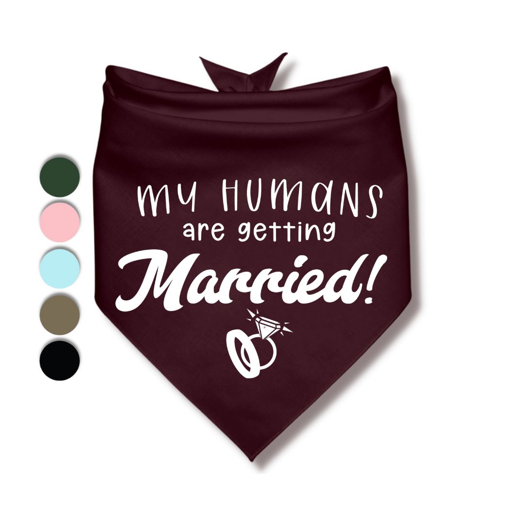 My Humans Are Getting Married Rings Bandana