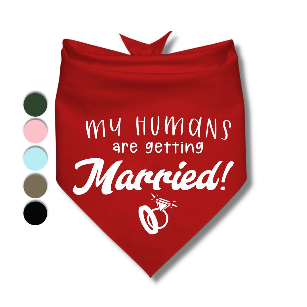 My Humans Are Getting Married Rings Bandana