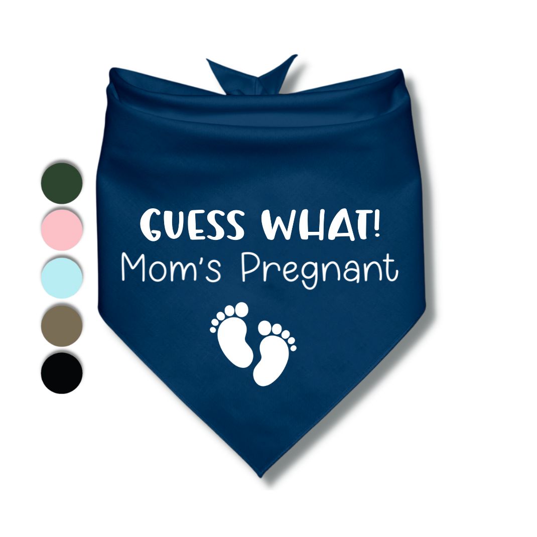 Guess What Moms Pregnant Baby Feet Bandana