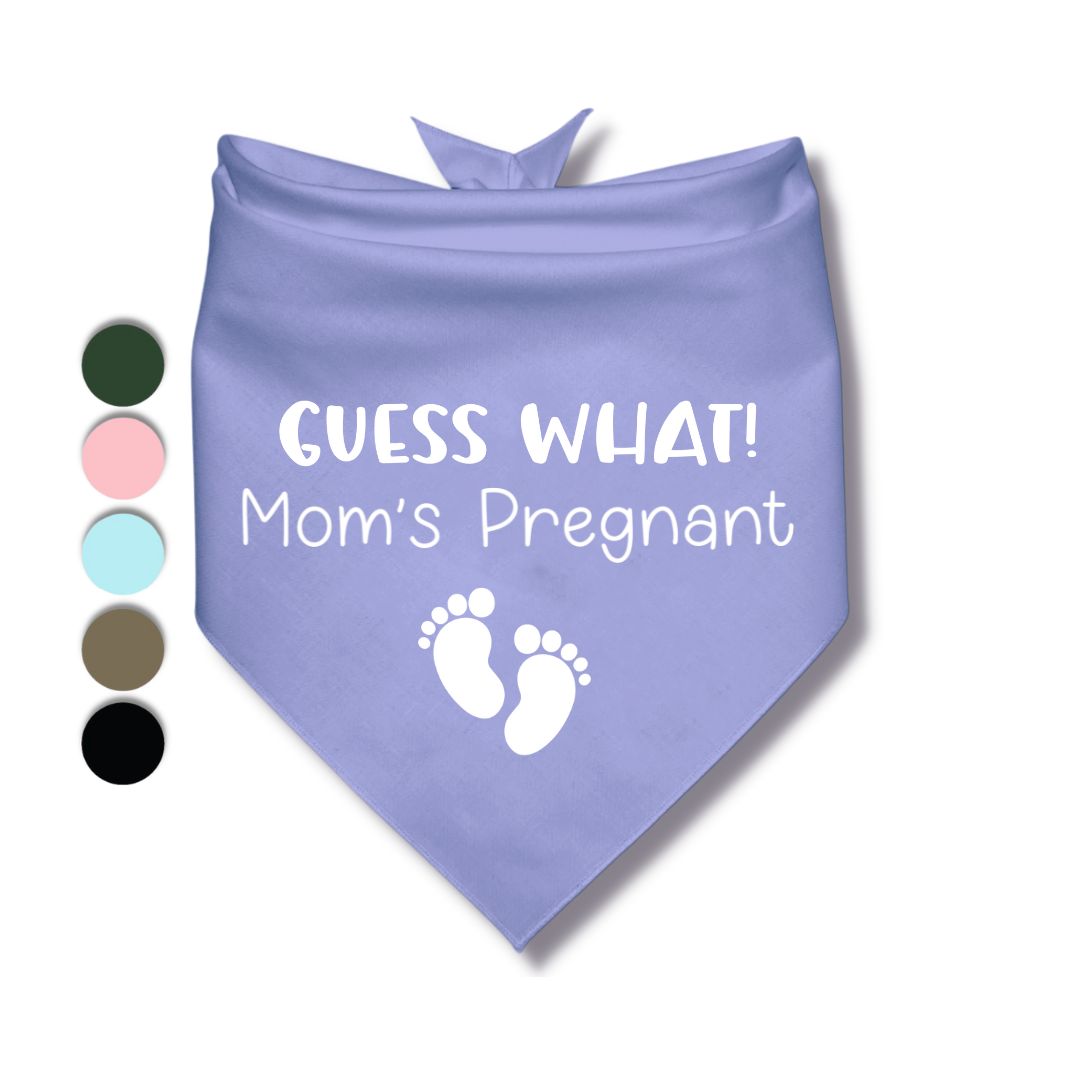 Guess What Moms Pregnant Baby Feet Bandana