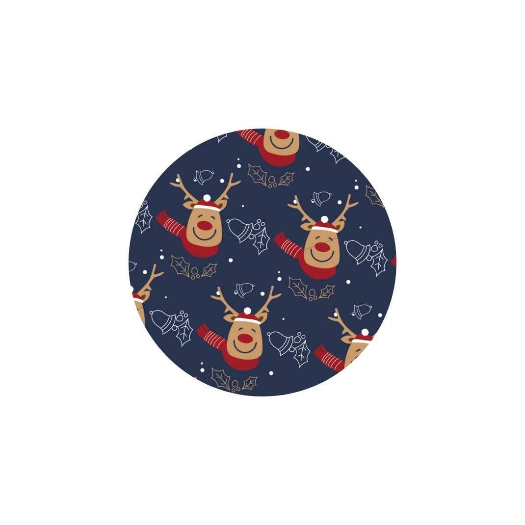 Christmas Cozy Reindeers Dog Collar