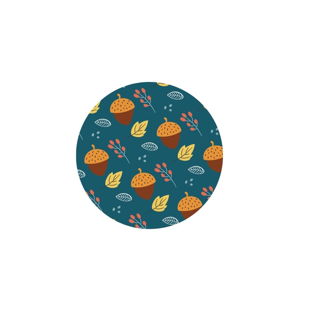 Fall Acorn Blues Dog Collar