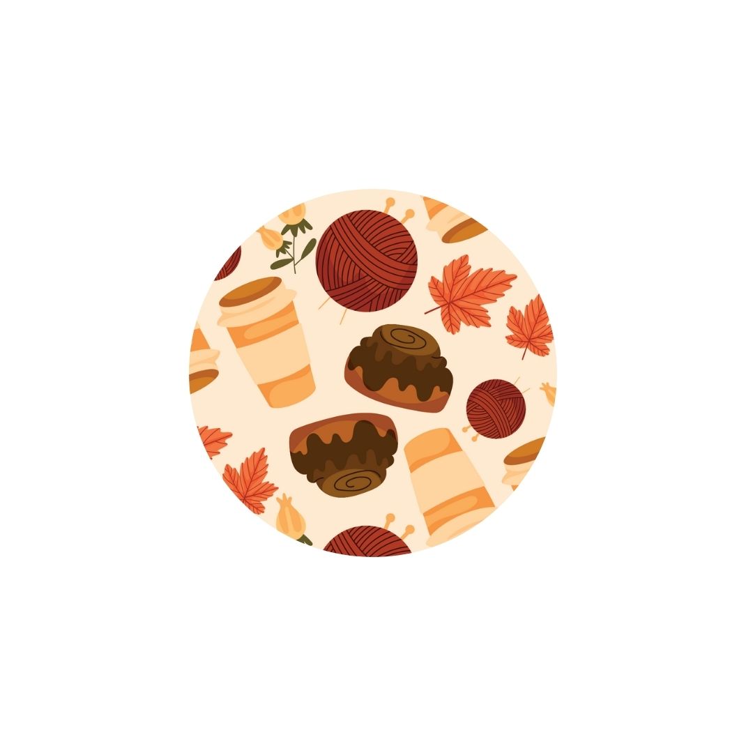 Fall Honey Buns and Lattes Dog Collar