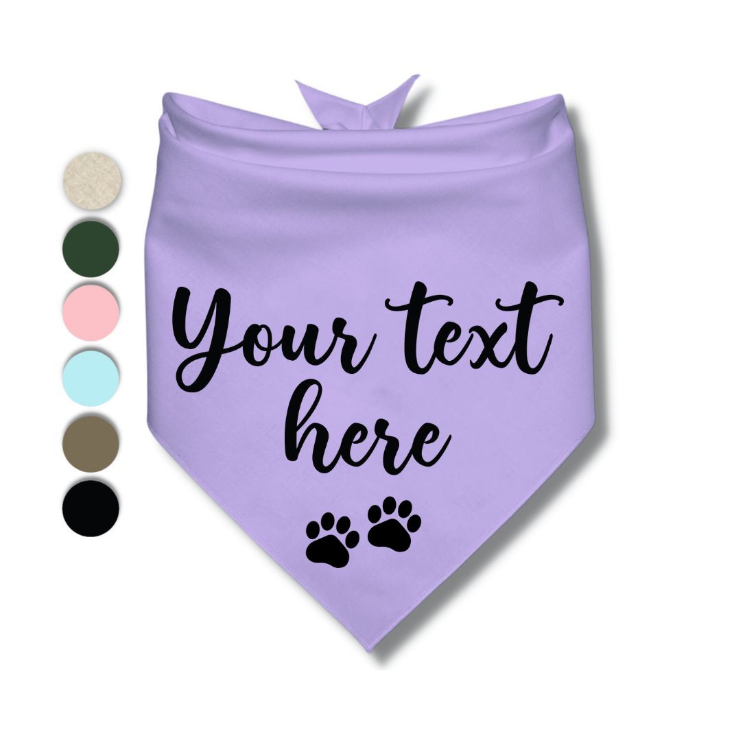 Customized Text Paw Bandana