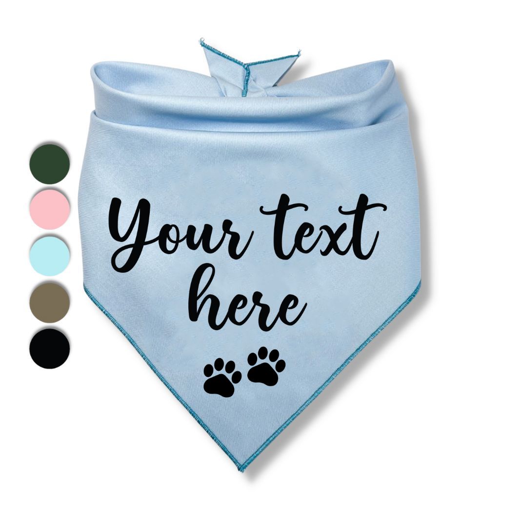 Customized Text Paw Bandana