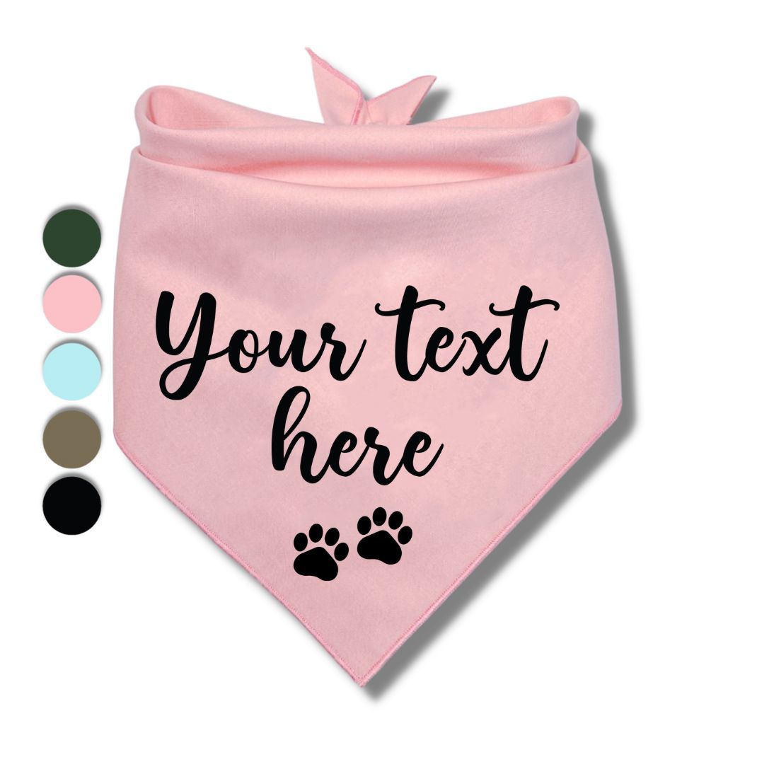 Customized Text Paw Bandana