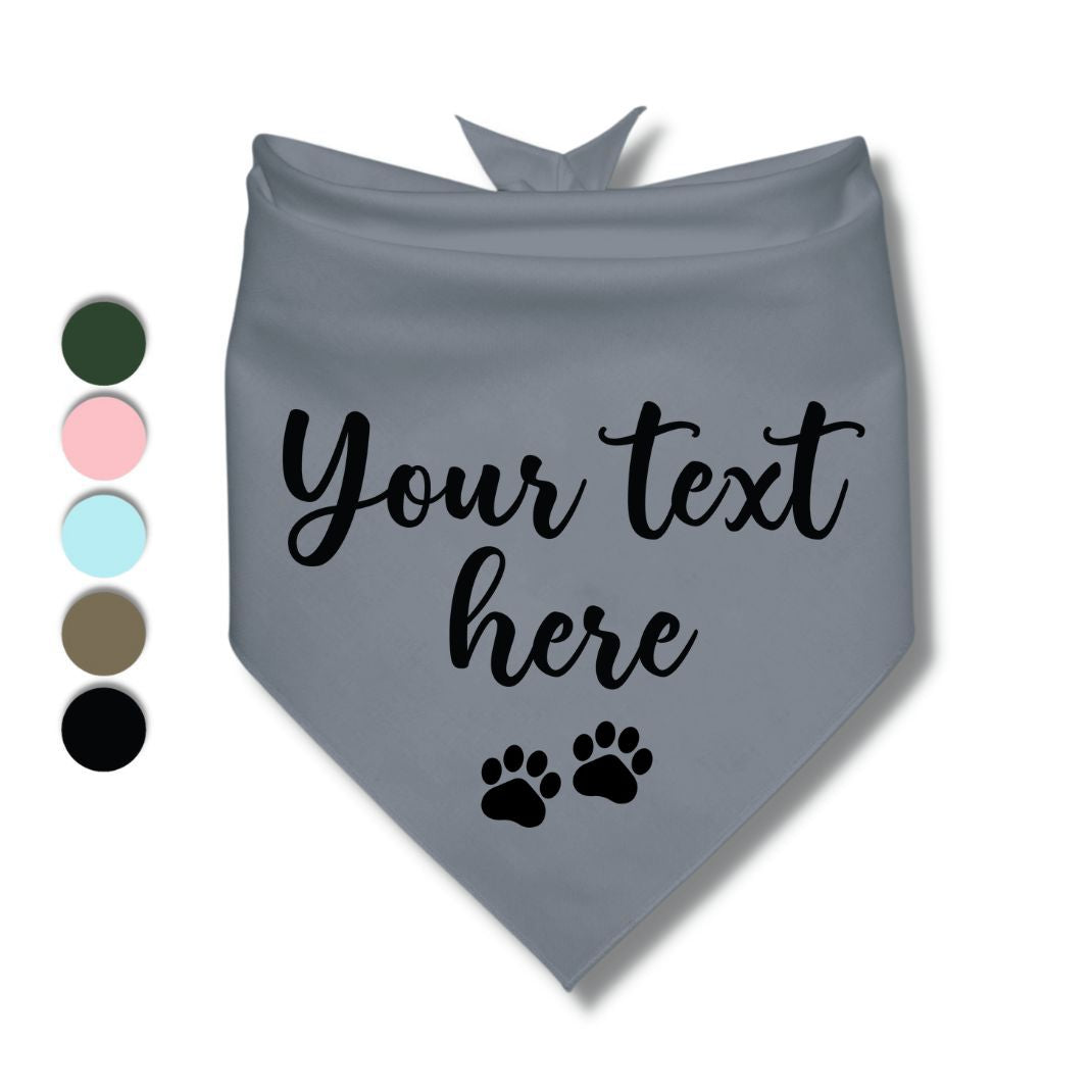 Customized Text Paw Bandana