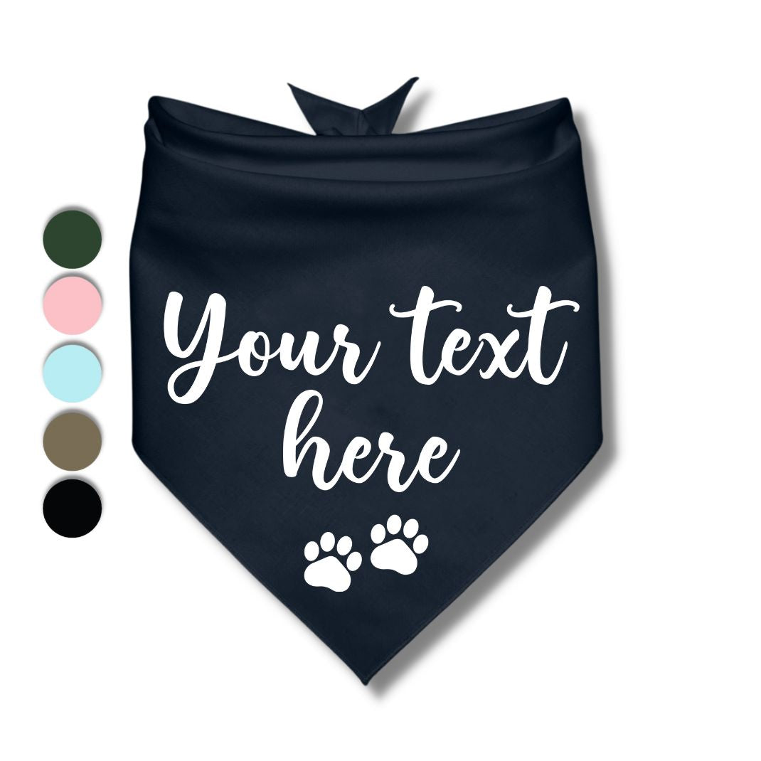 Customized Text Paw Bandana