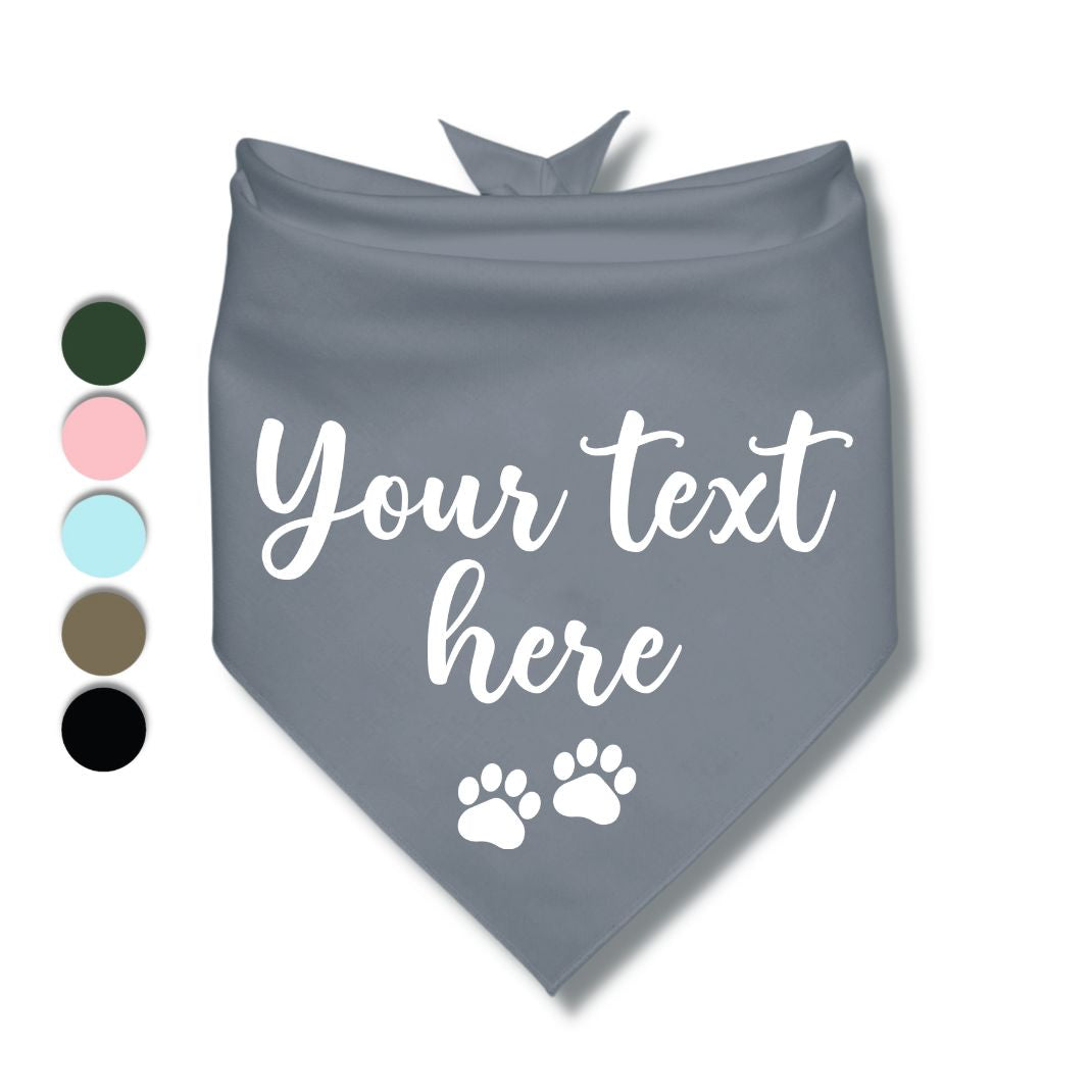 Customized Text Paw Bandana