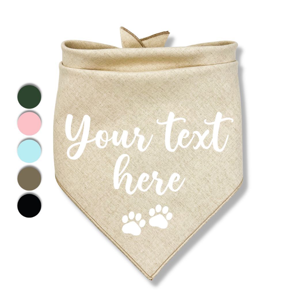 Customized Text Paw Bandana