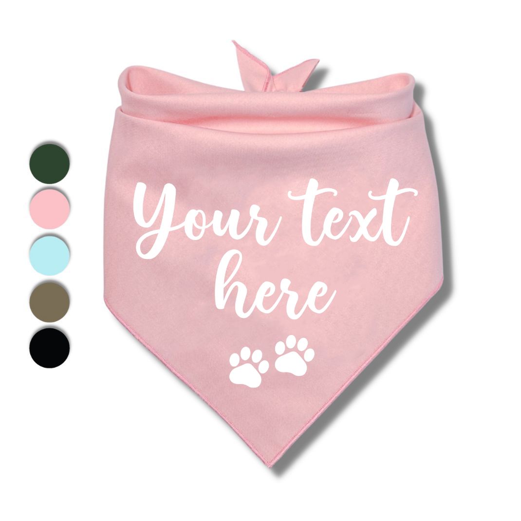 Customized Text Paw Bandana