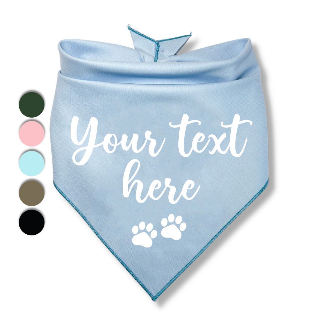 Customized Text Paw Bandana