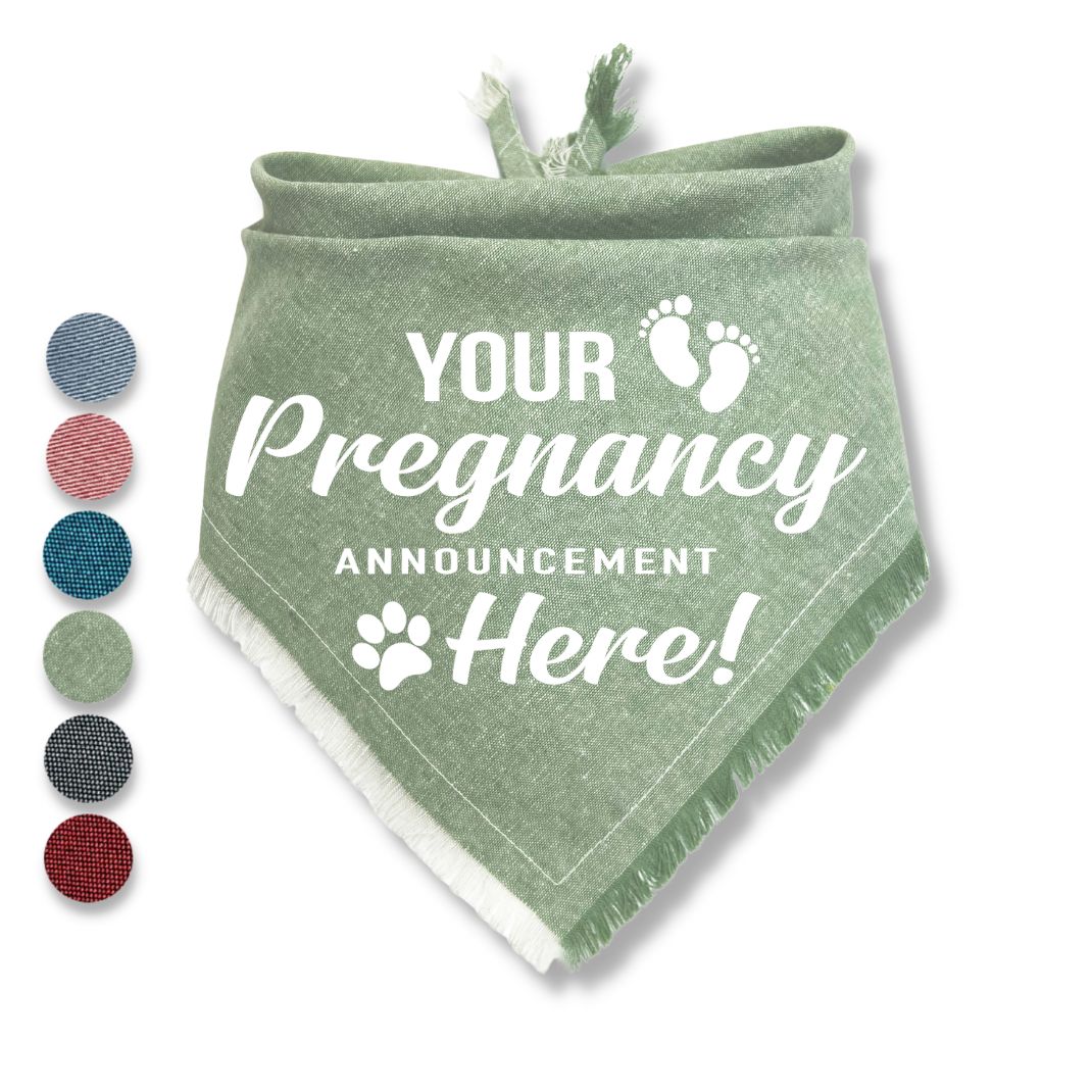 Customized Pregnancy Text Bandana