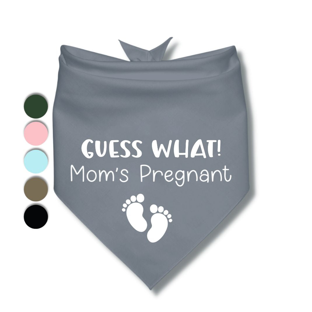 Guess What Moms Pregnant Baby Feet Bandana