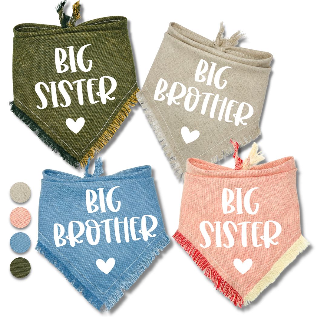 Big Brother Big Sister Heart Bandana