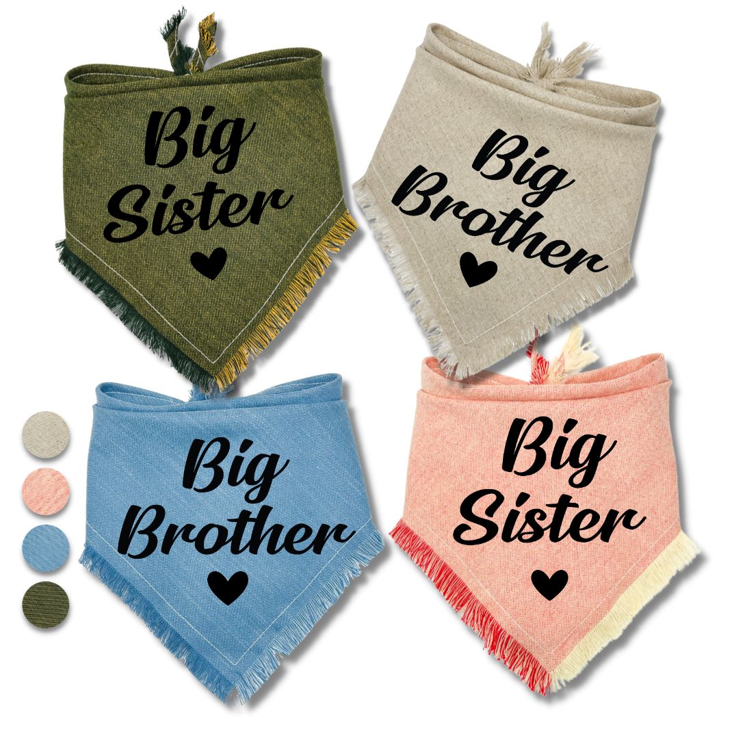 Big Brother Big Sister Heart Bandana