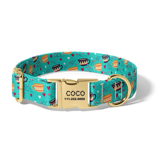 Christmas Latte Fun Dog Collar