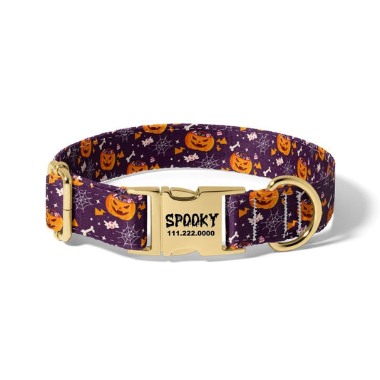 Halloween Pumpkins and Sweets Dog Collar