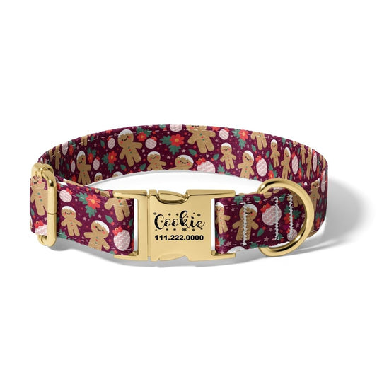 Christmas Ginger Bread Fun Dog Collar