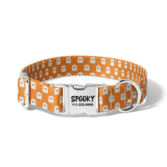Halloween Orange you a Ghost Dog Collar