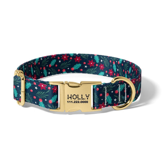 Christmas Holly Jolly Dog Collar