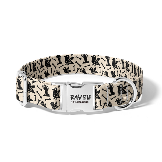 Halloween Black Bird Dog Collar