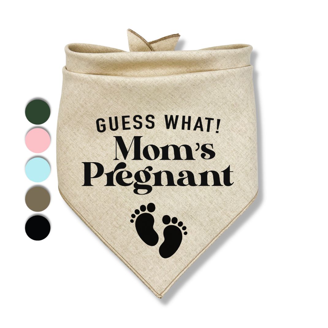 Guess What Moms Pregnant Baby Feet Bandana