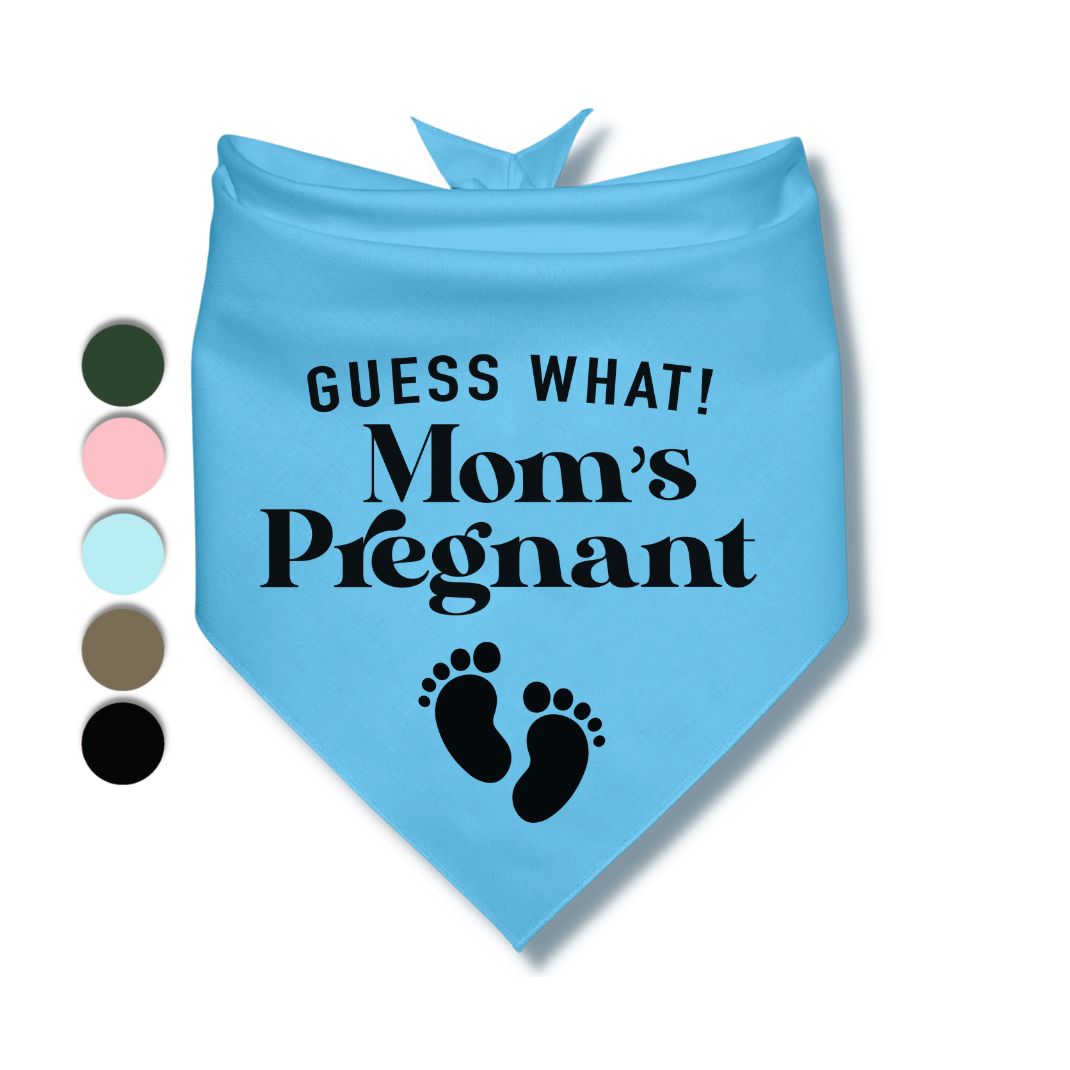 Guess What Moms Pregnant Baby Feet Bandana