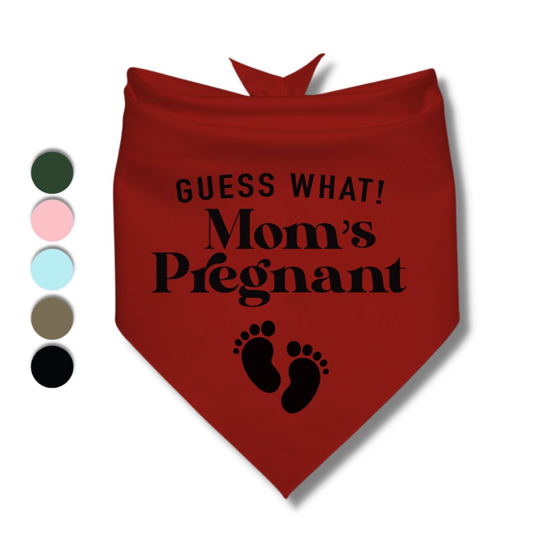 Guess What Moms Pregnant Baby Feet Bandana
