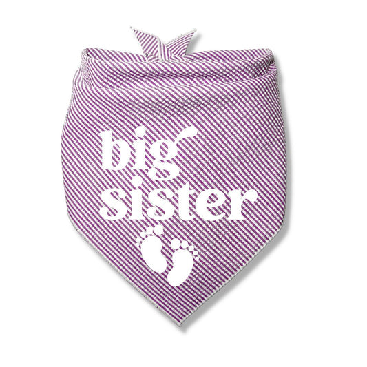 Big Brother Big Sister Baby Feet Bandana