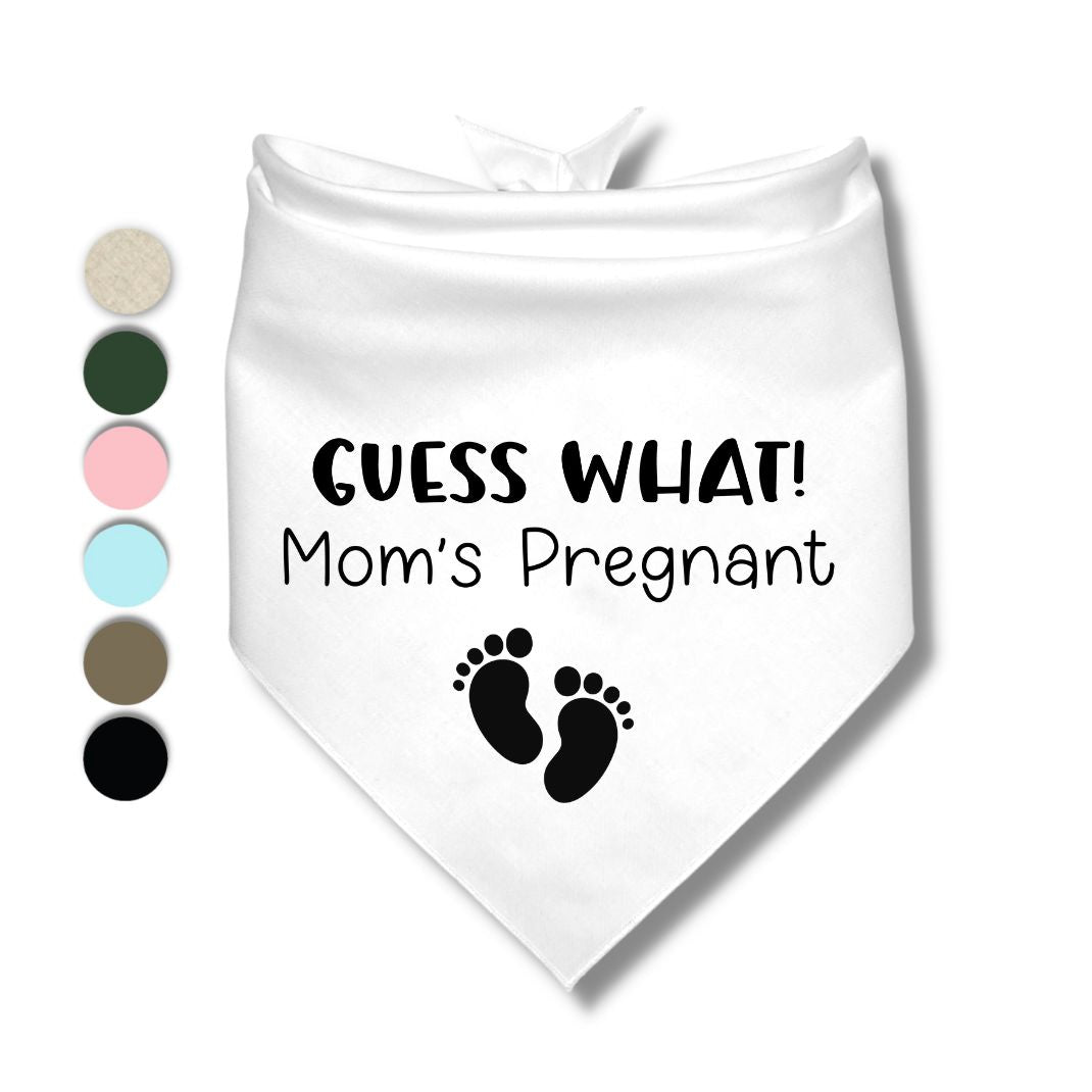Guess What Moms Pregnant Baby Feet Bandana