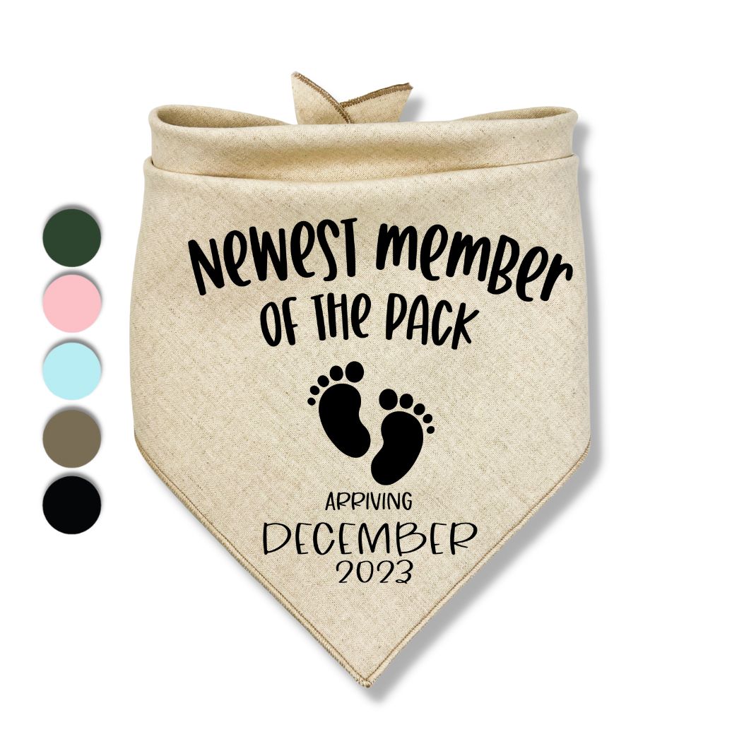 Newest Member Of The Pack Date Bandana