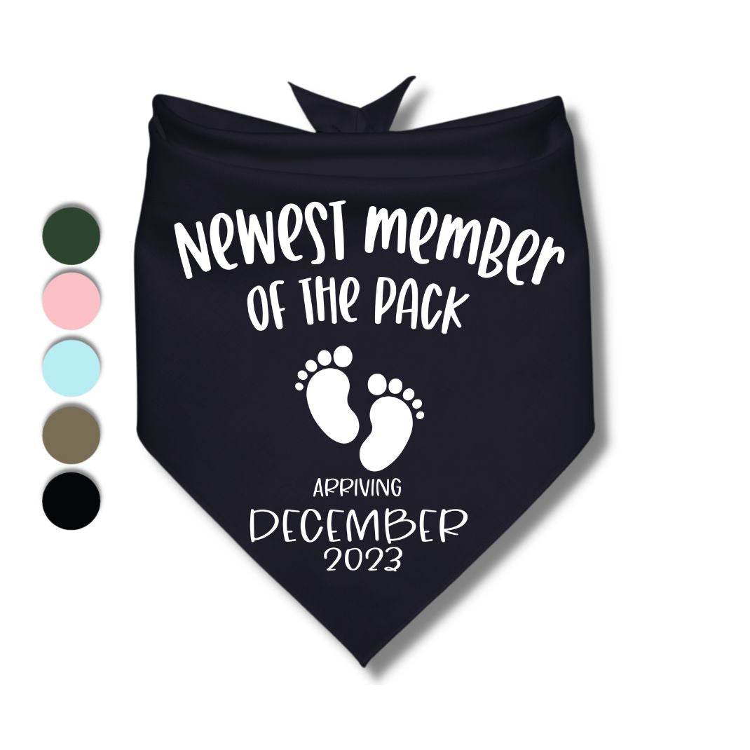 Newest Member Of The Pack Date Bandana