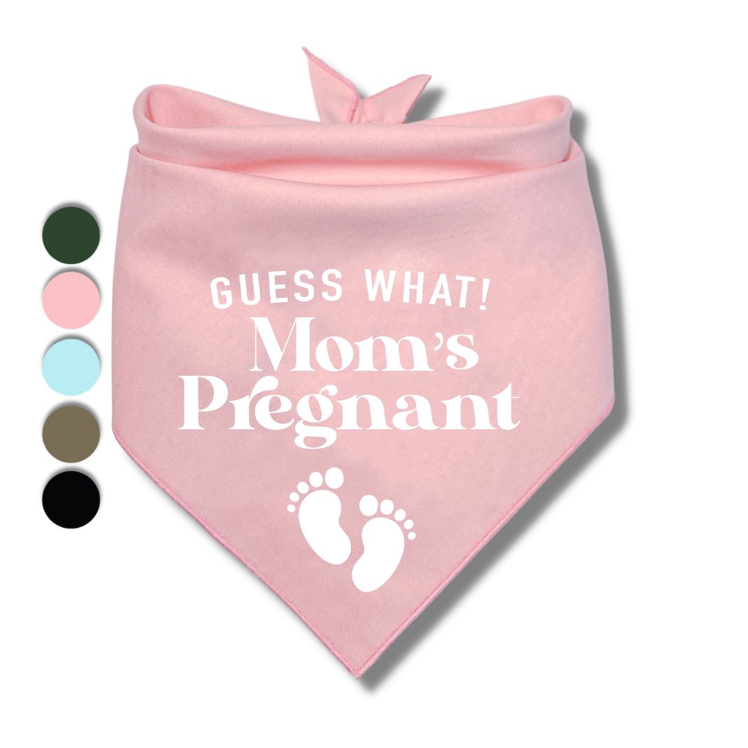 Guess What Moms Pregnant Baby Feet Bandana