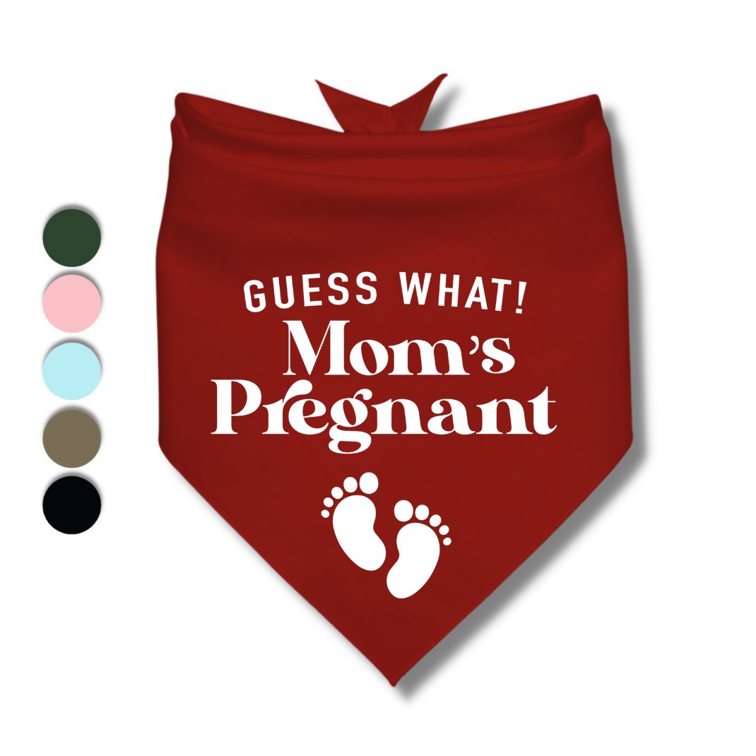 Guess What Moms Pregnant Baby Feet Bandana
