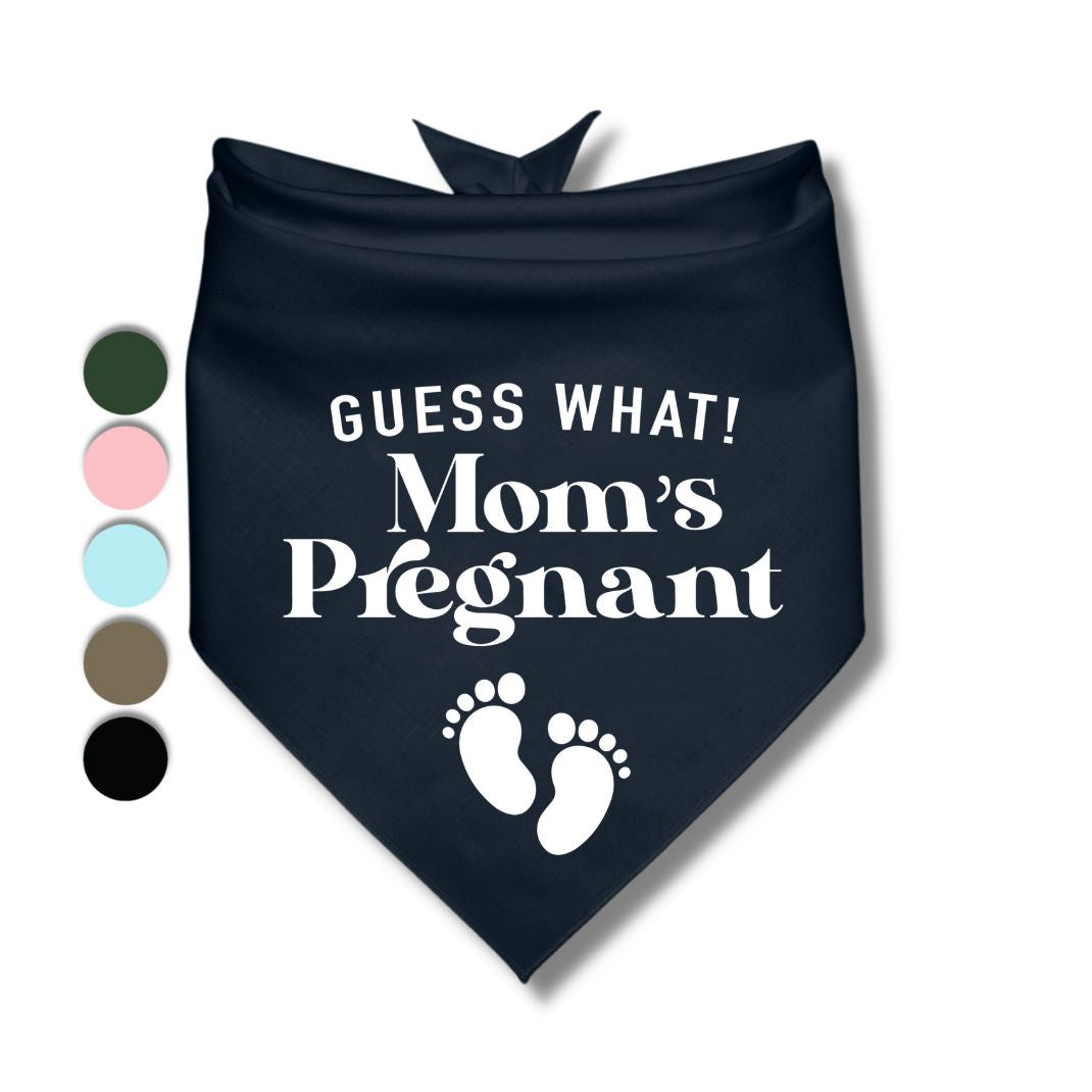 Guess What Moms Pregnant Baby Feet Bandana