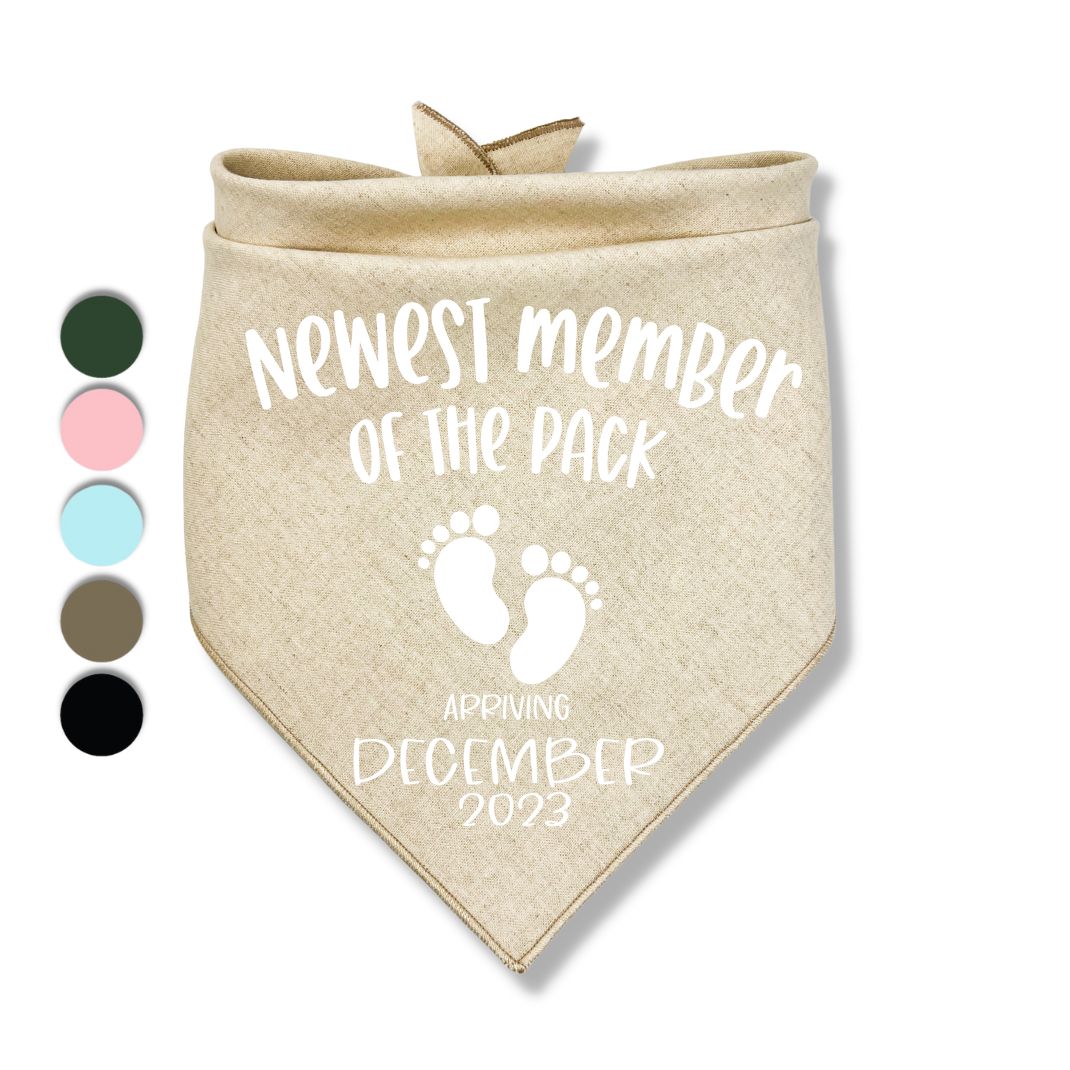 Newest Member Of The Pack Date Bandana