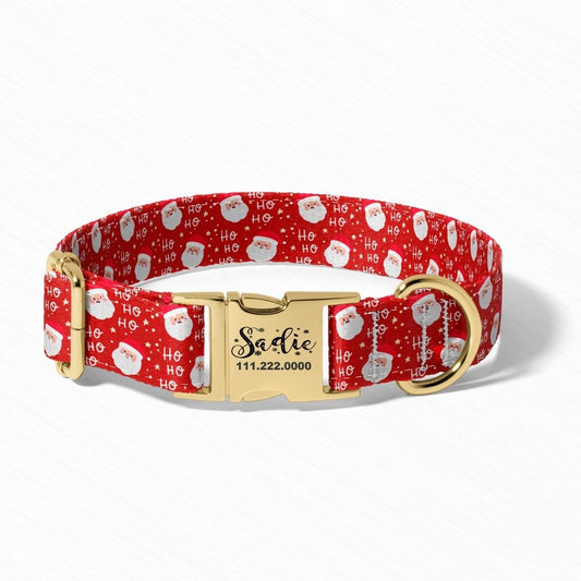 Christmas Jolly St. Nick Dog Collar