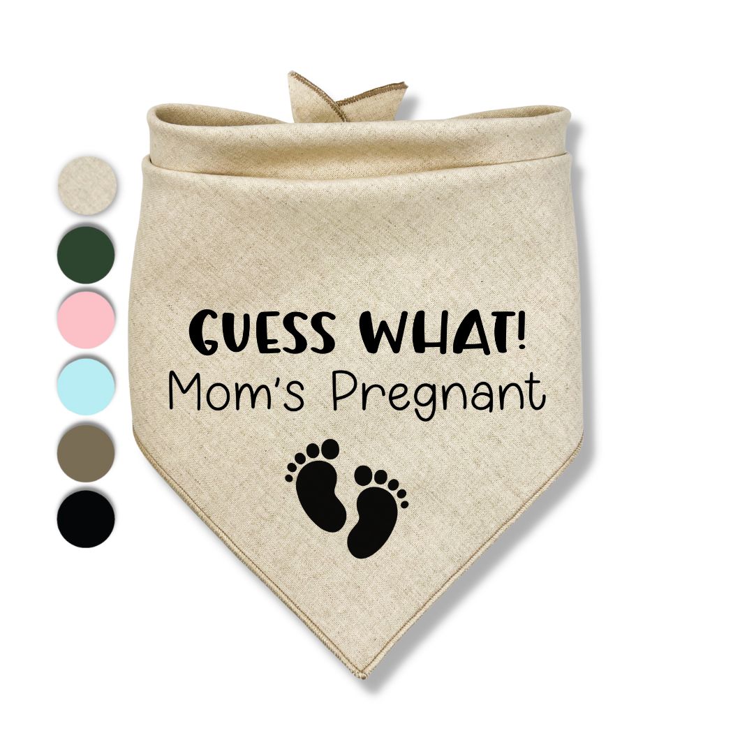 Guess What Moms Pregnant Baby Feet Bandana