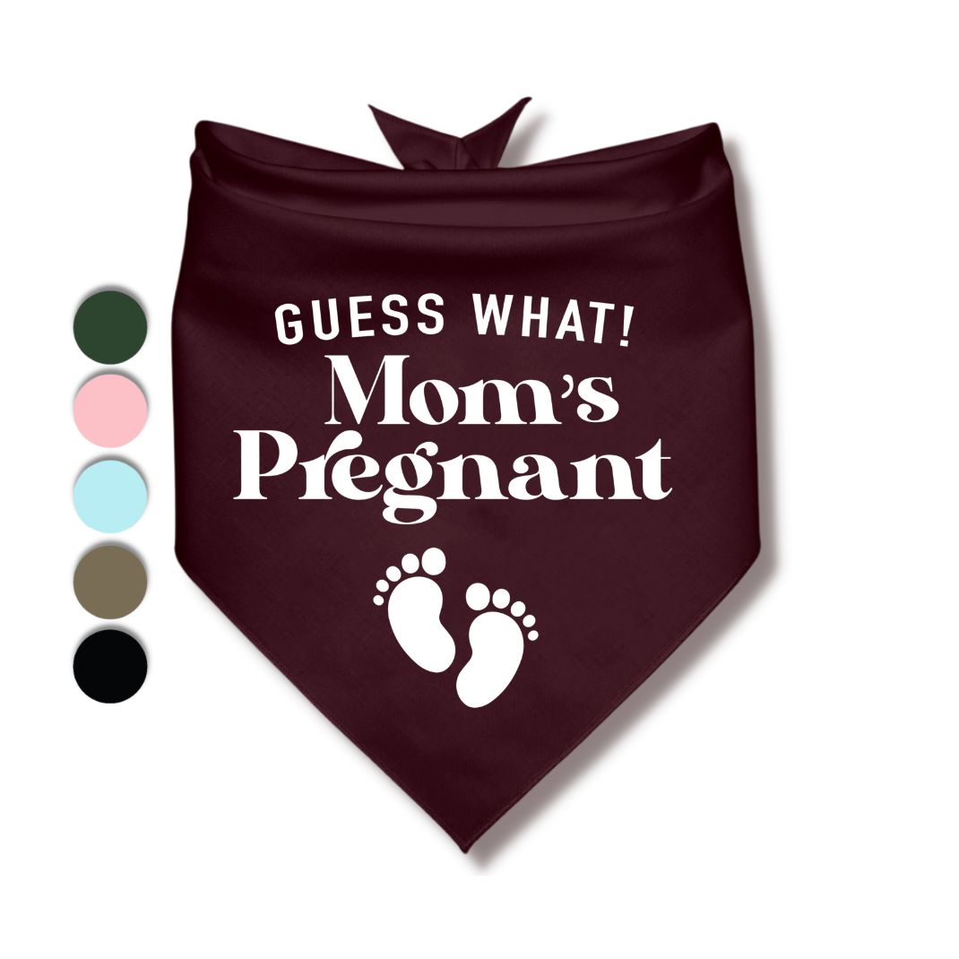 Guess What Moms Pregnant Baby Feet Bandana